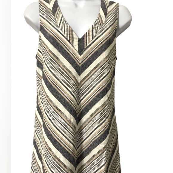 For Cynthia Linen Blend Raw Hem A-line Maxi Dress size M - Picture 2 of 6